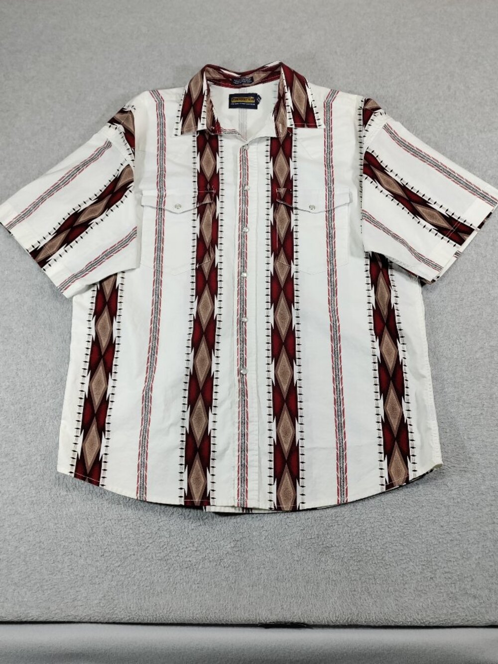 Panhandle Slim Mens XL Western Pearl Snap Shirt Geometric Stripe